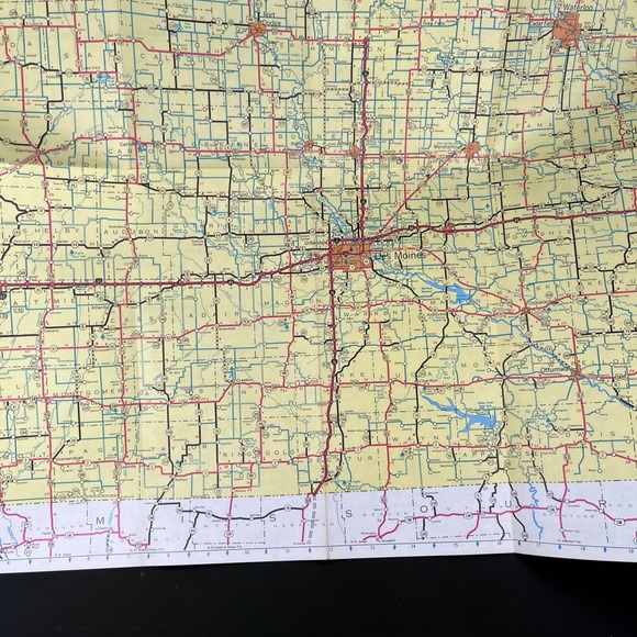 1971 IOWA Official State Highway Map Cedar Rapids Des Moines Sioux‎ City - Picture 11 of 13